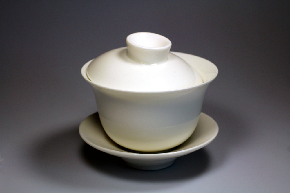 Gaiwan Porzellan weiss Gao Gu